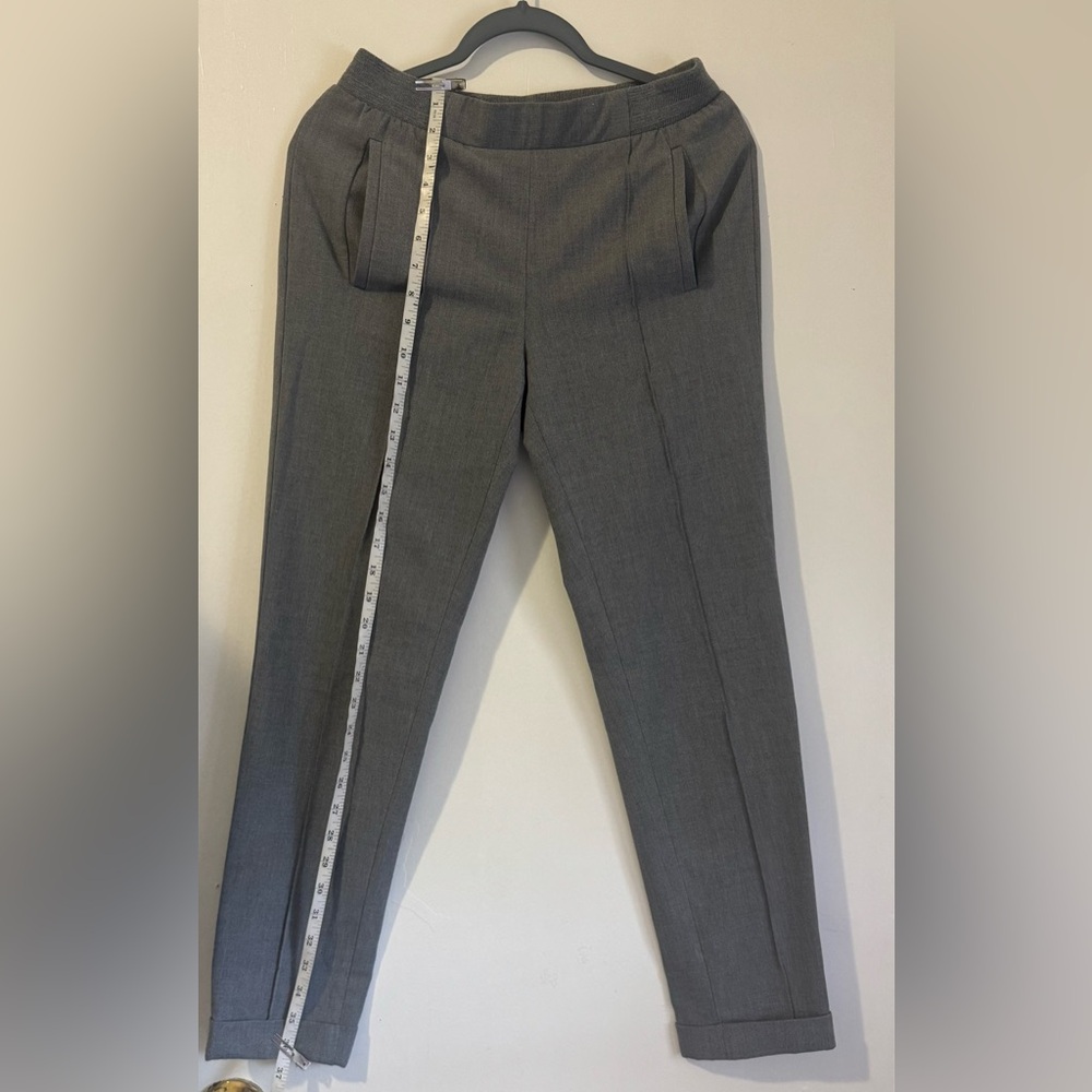 Zara Trafaluc Gray and Tan Geometric Sweater